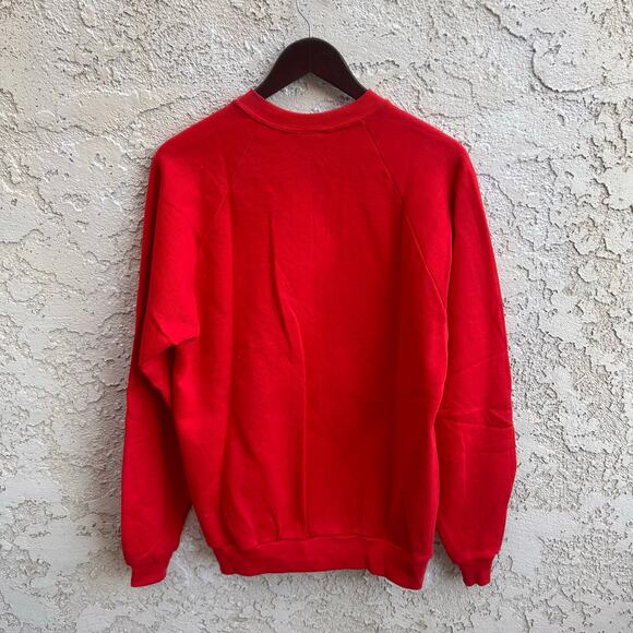 Vintage Ken Done Super Grandpa Sweatshirt Red One Size 90s Graphic Pullover - Picture 2 of 5